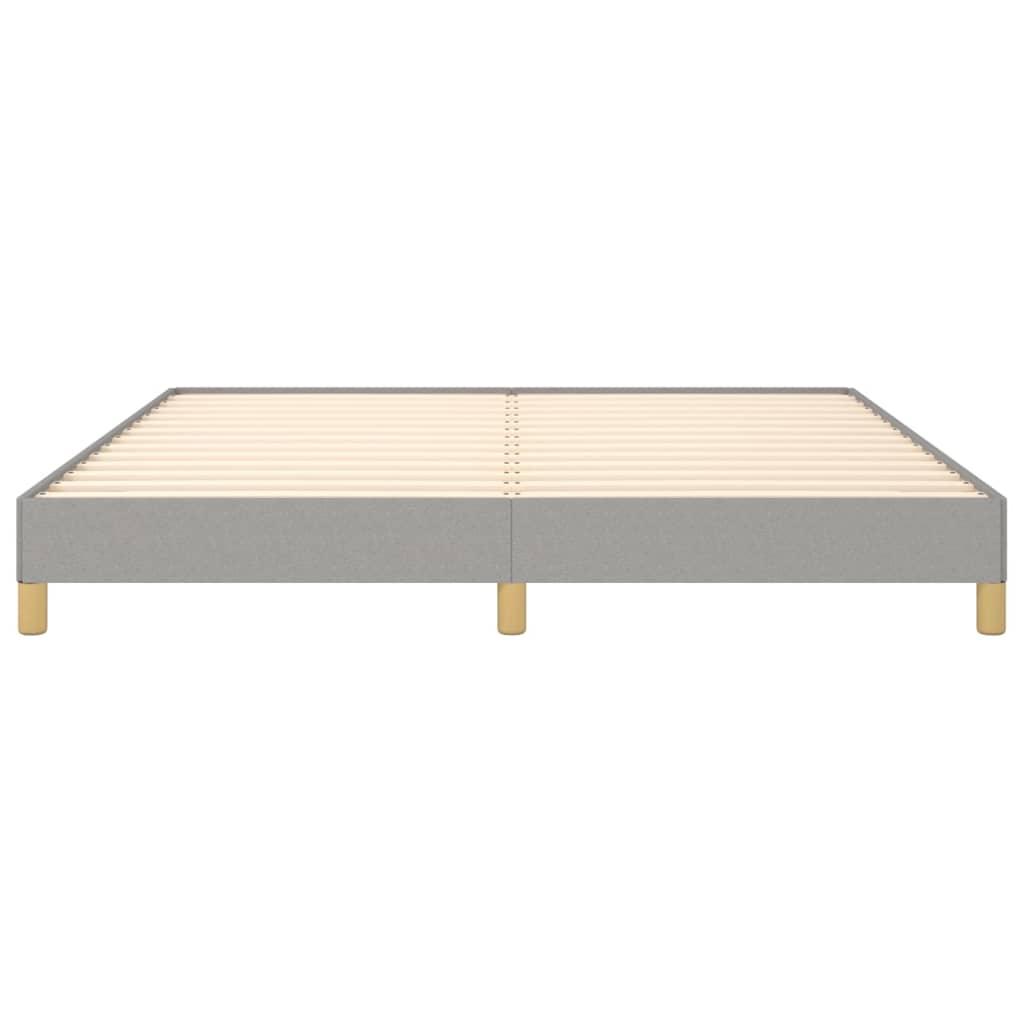 Cadre de lit sans matelas gris clair 180 x 200 cm en tissu - 5