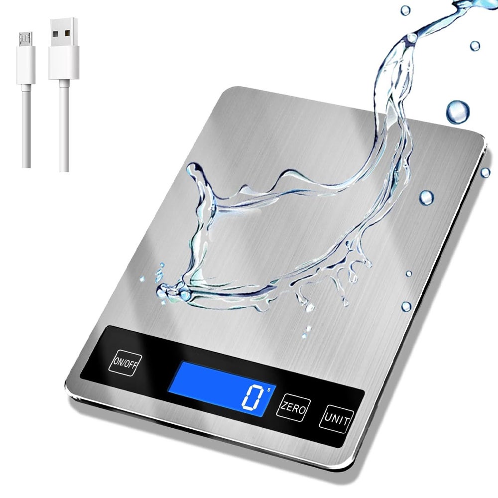 Waga kuchenna 500 g/0,01 g, wysoka precyzja elektroniczna z wyświetlaczem LCD, stal nierdzewna do pieczenia, gotowania, kawy i leków