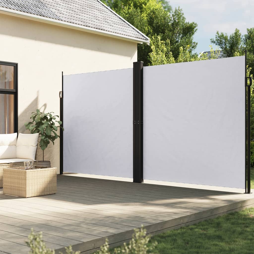 Paravent extérieur | Auvent latéral rétractable blanc 220x600 cm CFW52587 - 2
