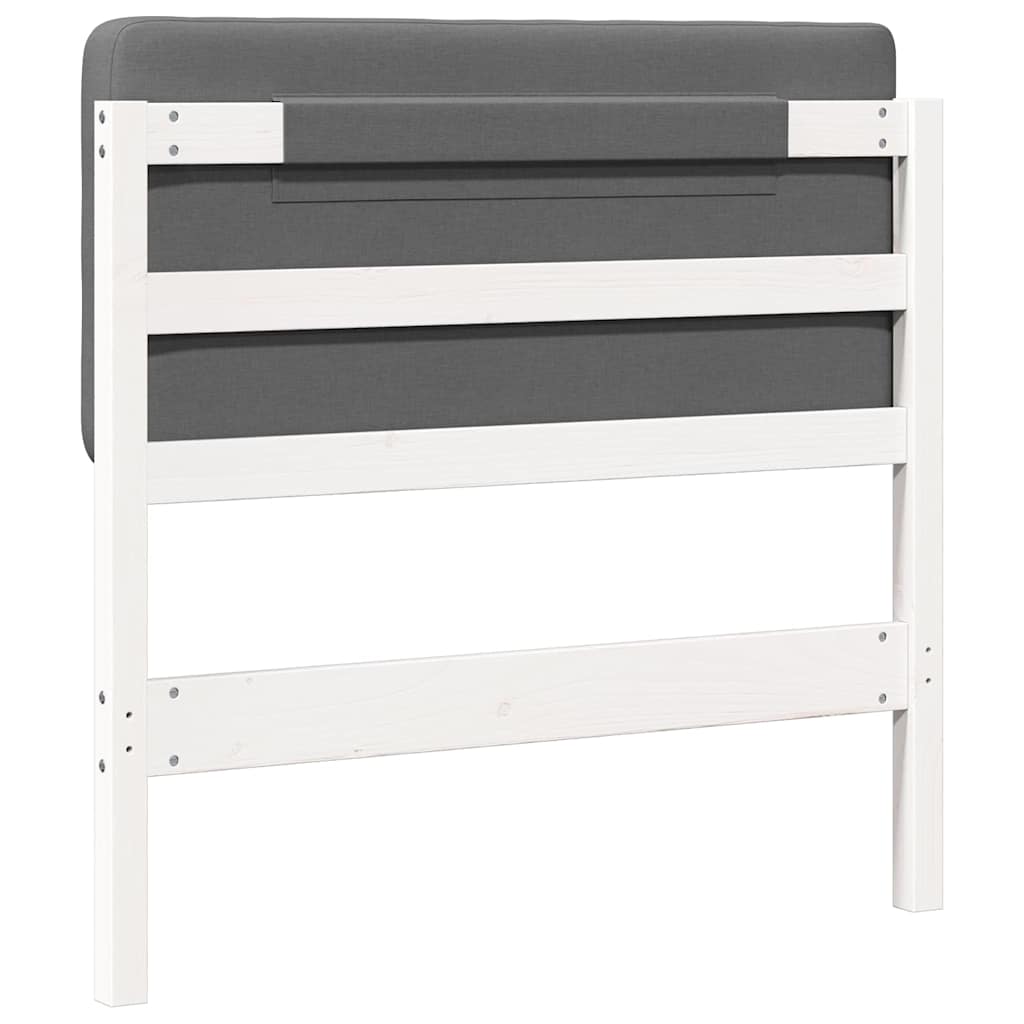 Cabeceira estofada com cabeceira Branco e Cinza Claro 90 cm vidaXL - 6