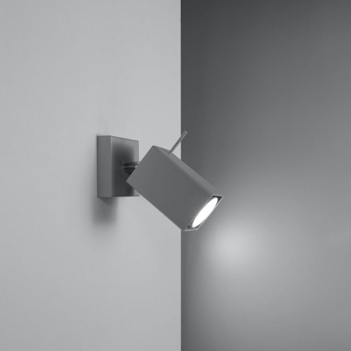 Kinkiet BRIOW 1 szary LED 3000K - 8x16x8cm Sollux