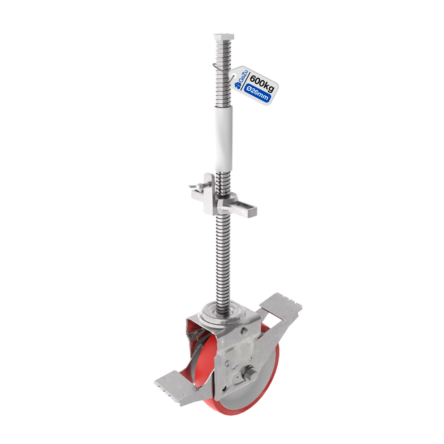 Roulettes d'échafaudage Roues avec frein Galvanoplastie 600 kg pivotantes robustes pour de travail GeZu Impex