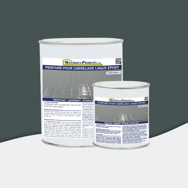 Peinture pour carrelage laque époxy Kit de 1 Kg Gris Anthracite RAL 7016 - PEINT45 - MATPRO