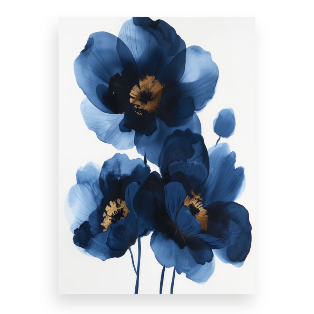 Toile murale Fleurs élégantes / 50x70cm / Fabriqué en France / Décoration murale / DADA ART - 3