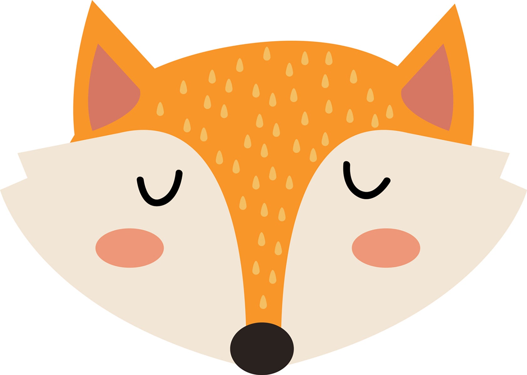 Dywan winylowy dziecięcy Fox 72x100 cm - antypoślizgowy PVC, winylowy do pokoju dziecięcego, ognioodporny i zmywalny