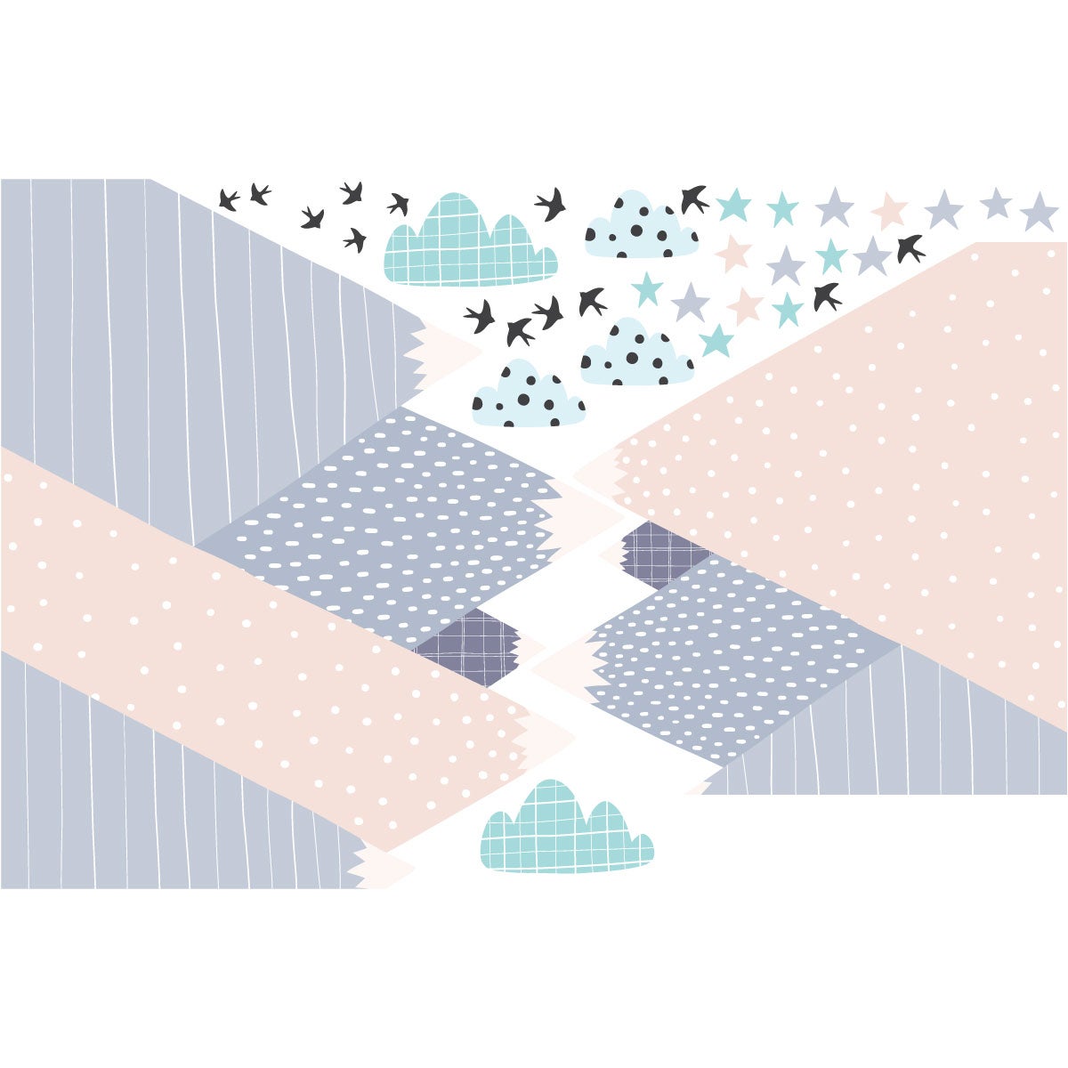 Adesivo bambino di montagna scandinavo sandika - Sticker adesivo - adesivi murali - 40x60cm - 4