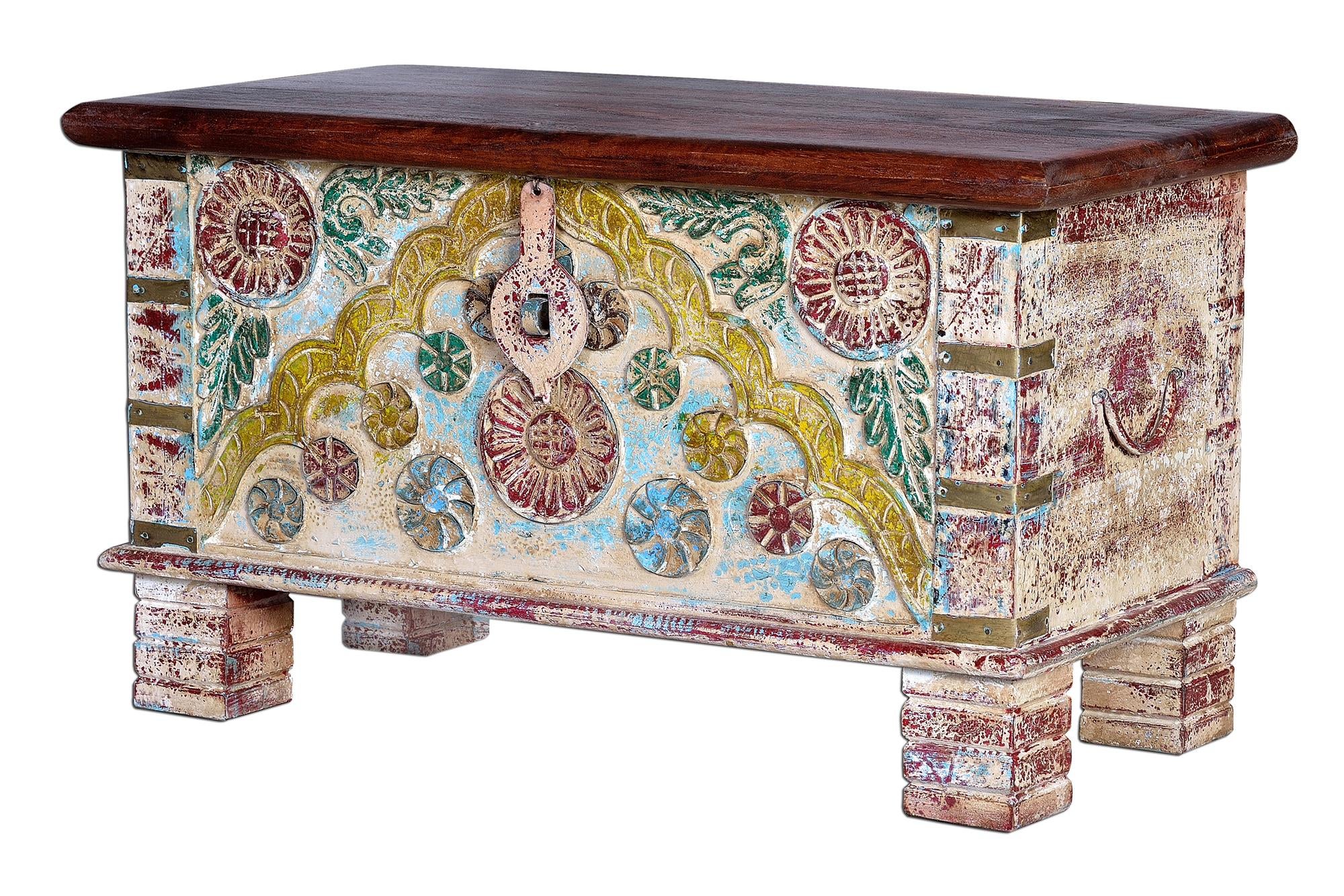 Komoda z drewna manguier w kolorze noyer