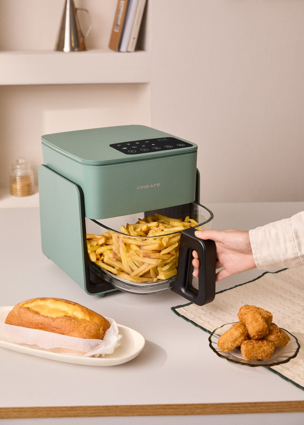 AIR FRYER STUDIO CRYSTAL – Szklana frytkownica powietrzna 4,2 l, 1300 W - 5
