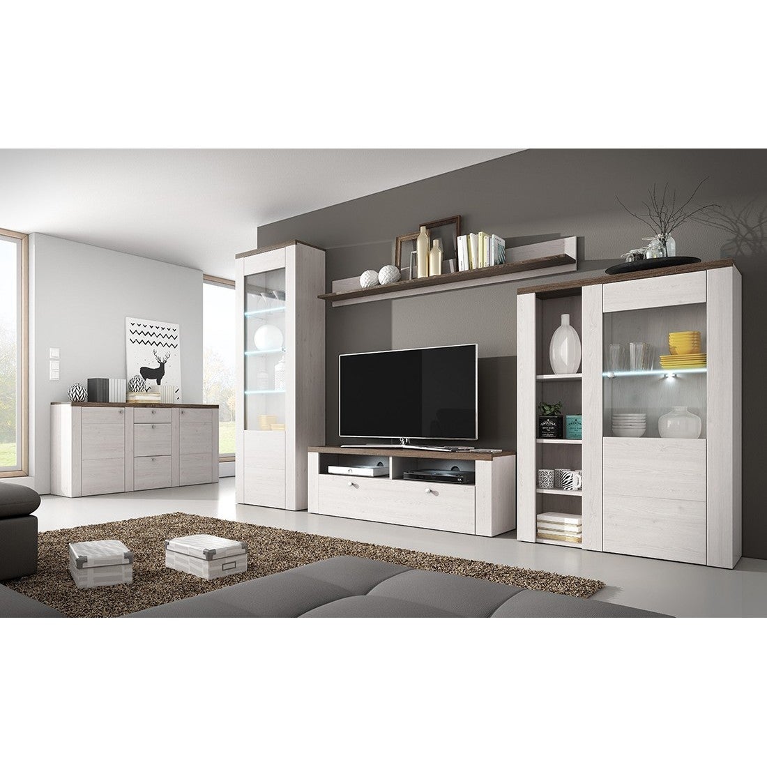 Ensemble de meubles de salon collection Coloris blanc