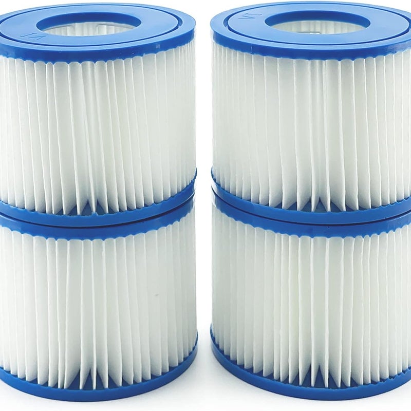 Zestaw 4 wkładów filtrujących VI do Bestway Spa, wymienne wkłady filtrujące do Miami Vegas Monaco BW58323, do Bestway 58239 (4 sztuki)