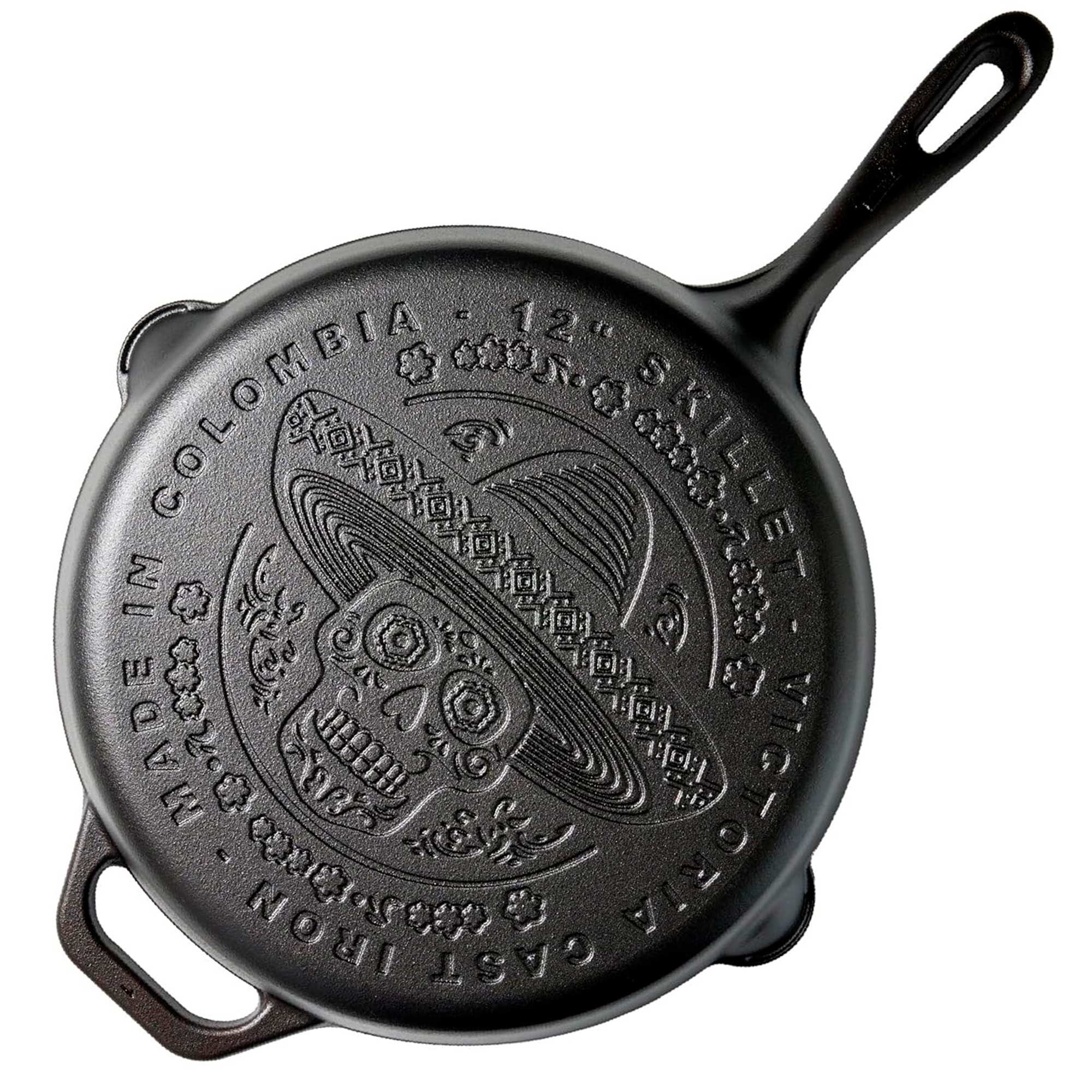 All-Clad Padella in ghisa – Padella in ghisa smaltata da 30,5 cm con coperchio, rivestimento smaltato, griglia, forno fino a 343,3 °C e compatibile con tutti i piani cottura a gas, elettrici e a