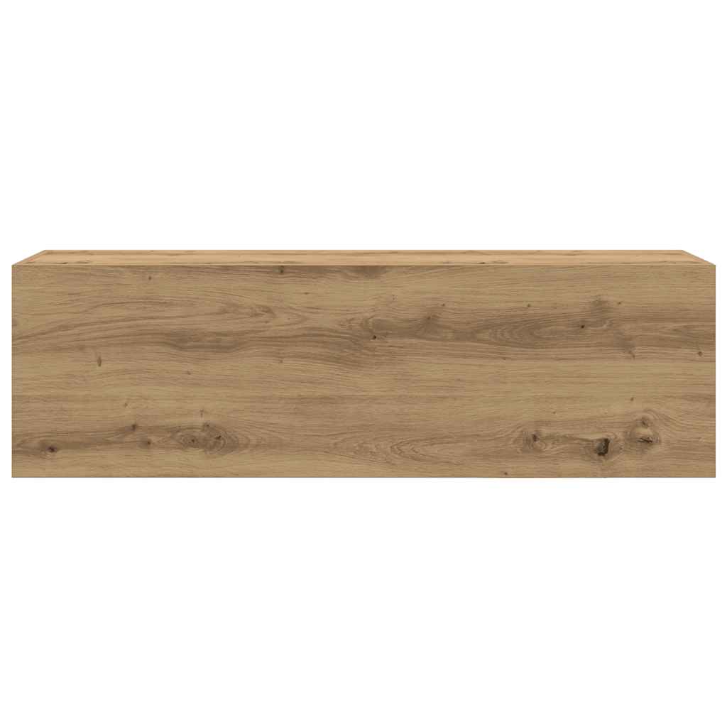 Pensile da bagno in rovere realizzato a mano in legno ingegnerizzato - 5