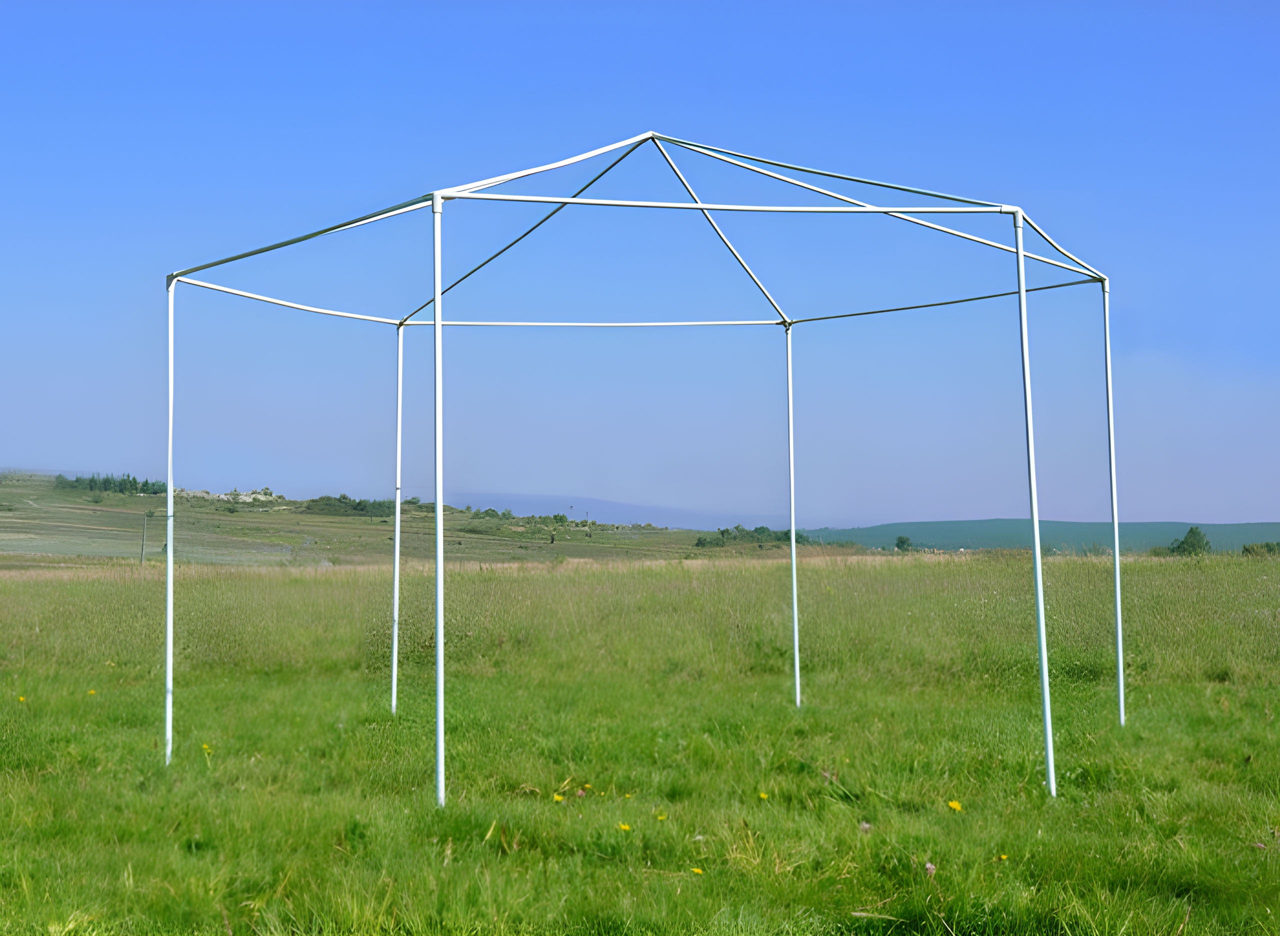 Namiot pawilon ogrodowy handlowy 2x2x2 m z oknami szary MultiGarden - 6