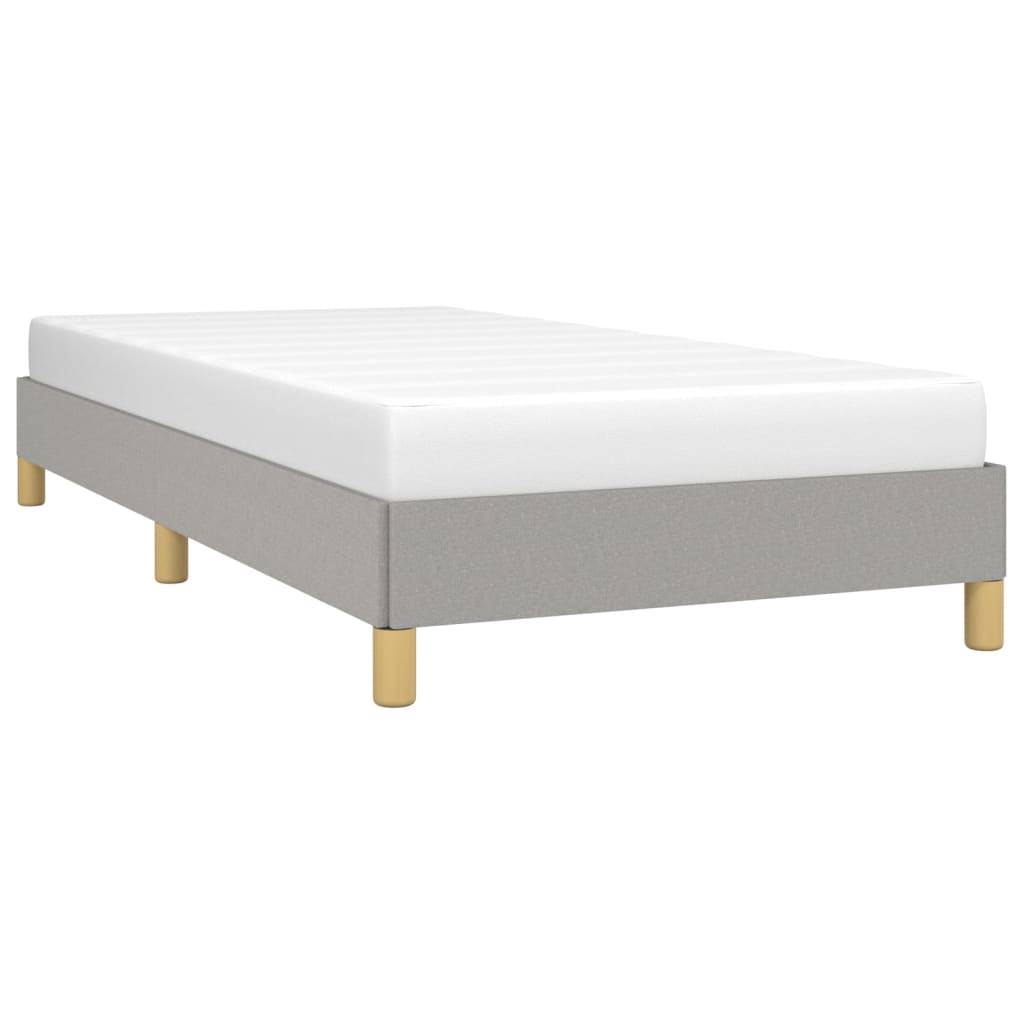 Cadre de lit sans matelas, en tissu, gris clair, pour la chambre, 100 × 200 cm - 3