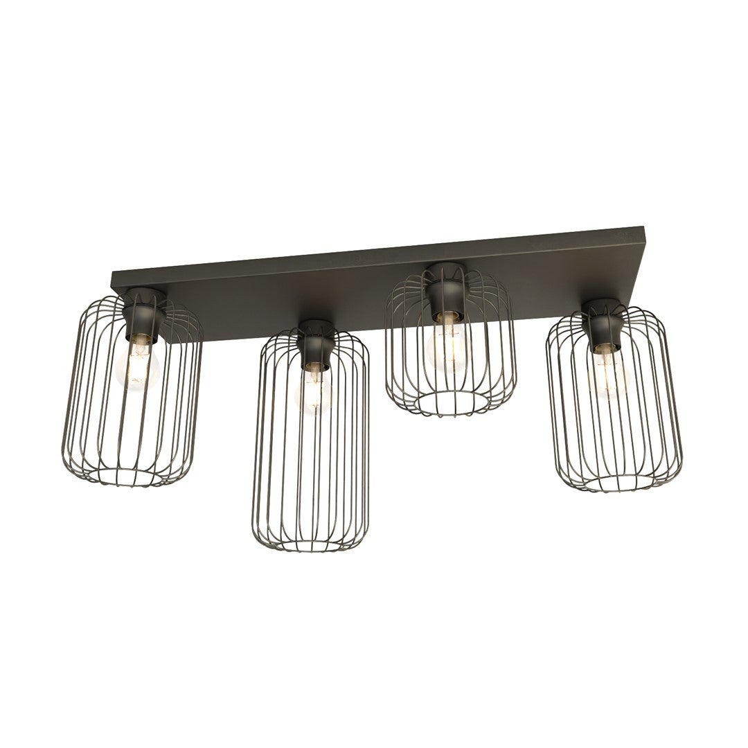 Lampa sufitowa Barn czarna 4xE27x15W wym: 35 x 70 x 16 cm metal Emibig