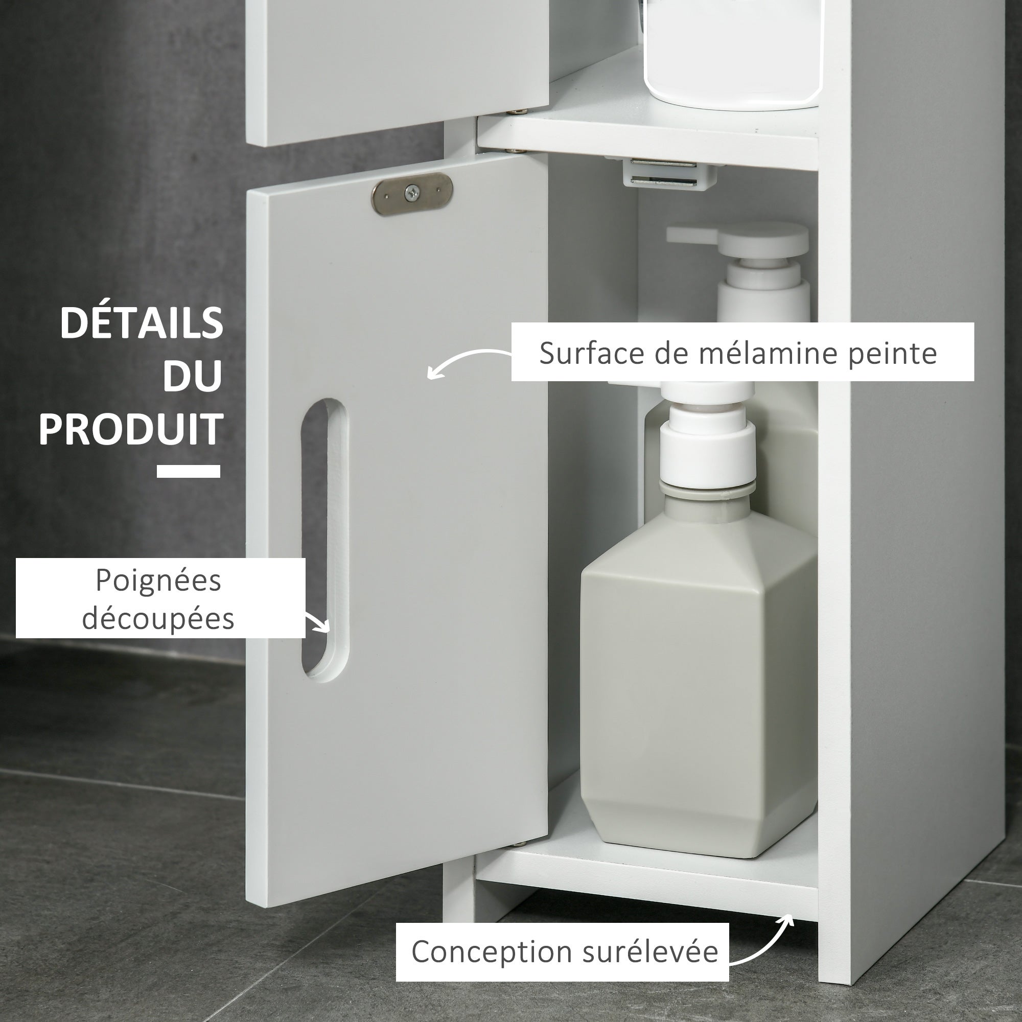 Meuble colonne de salle de bain Bois kleankin - 5