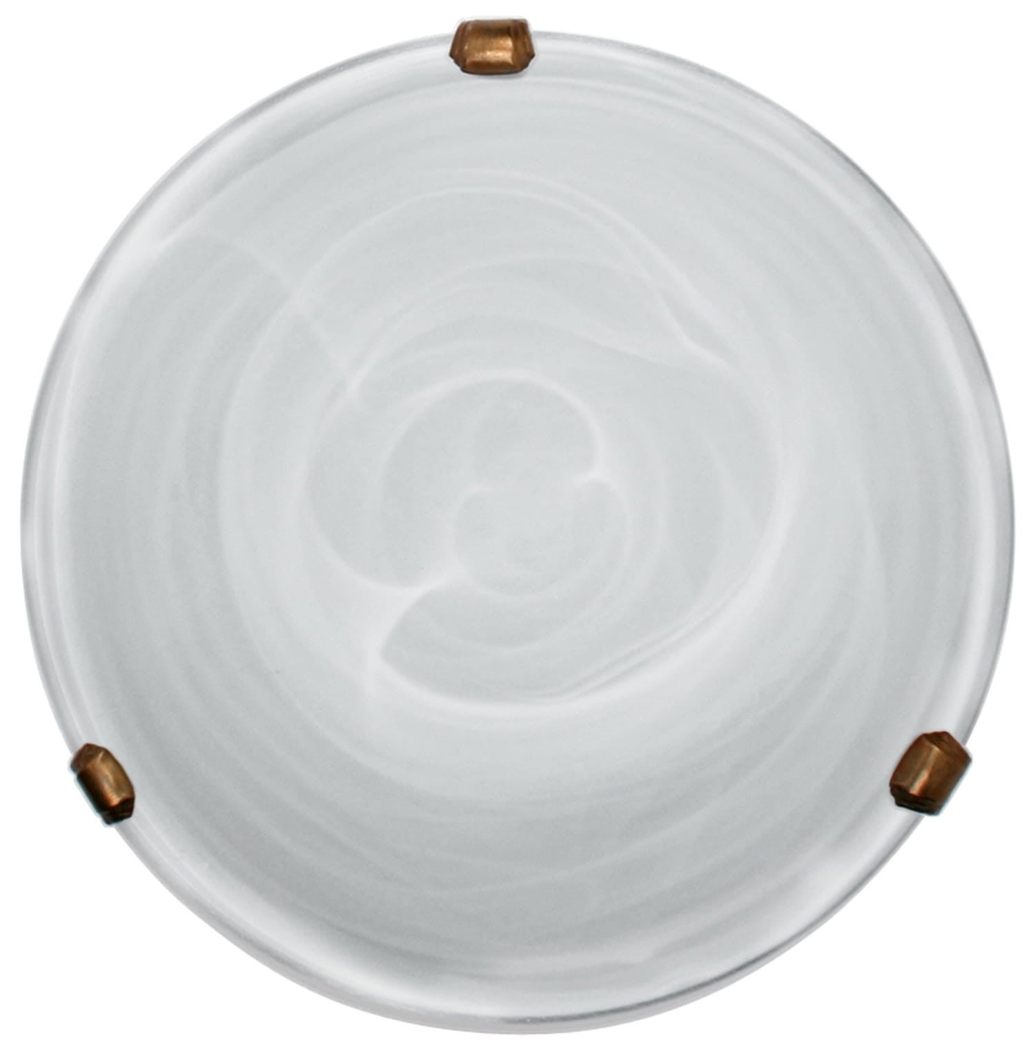 Plafon Duna okrągły mosiądz-biały 1xE27x20W wym: 9 x 30 cm IP20 szkło Candellux