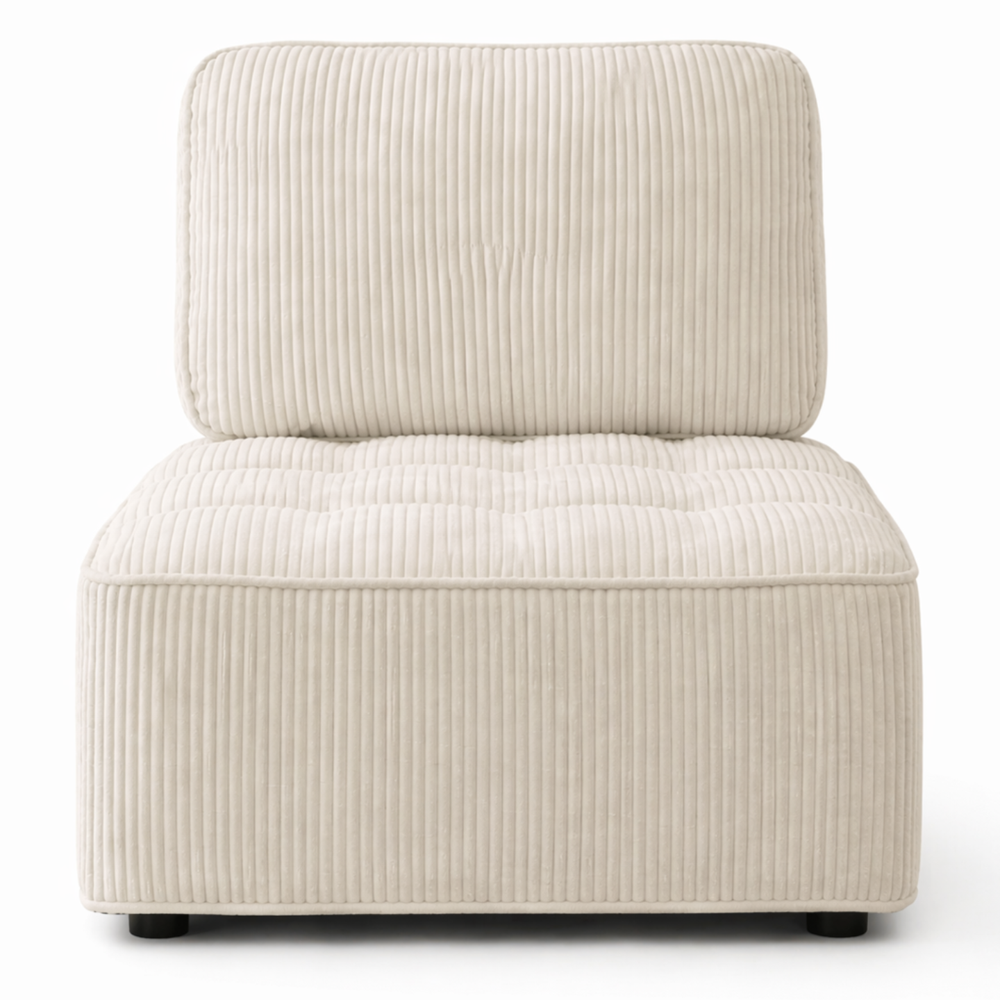 Module de canapé et fauteuil ALFIE en velours côtelé beige - 4