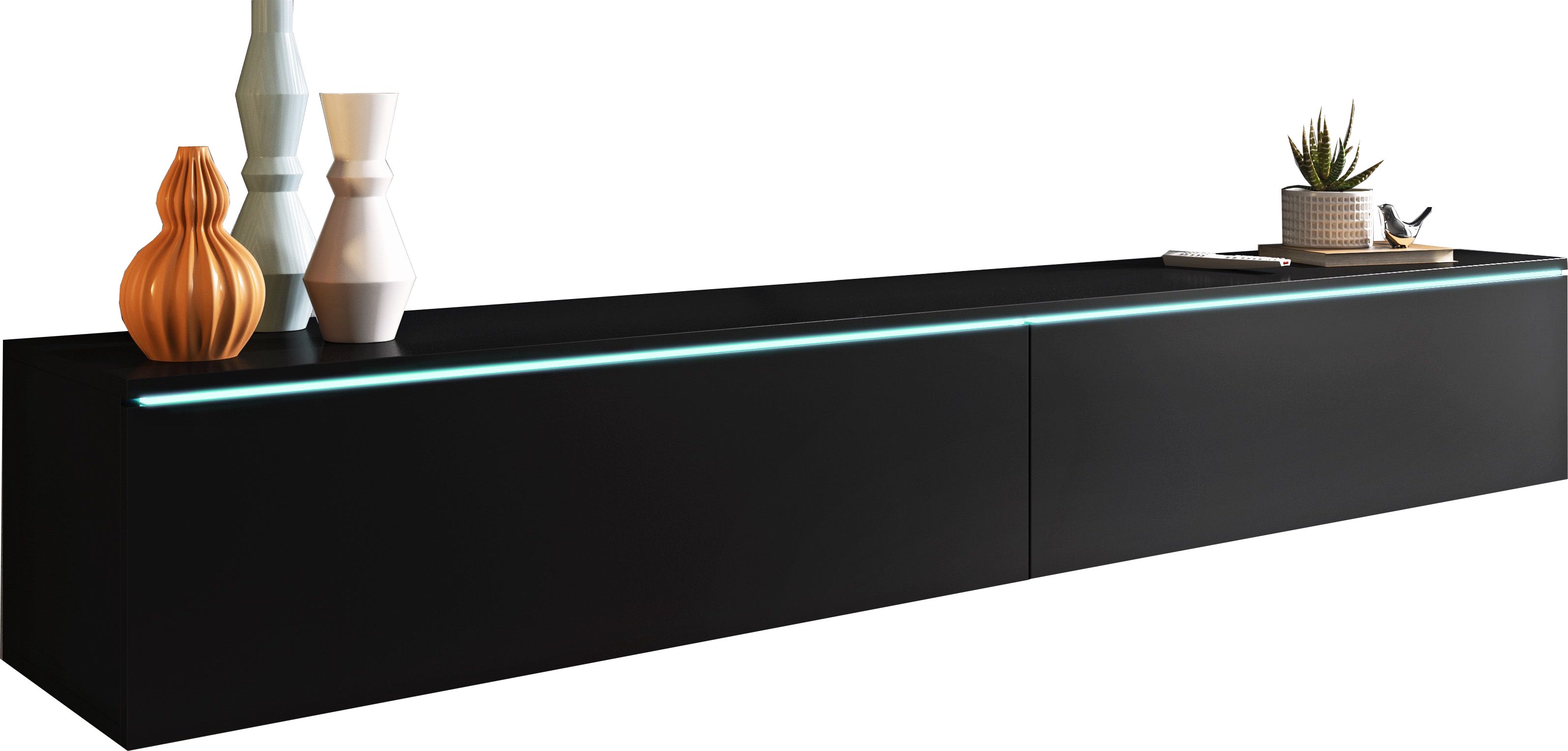 Szafka RTV DONNA 180 w kolorze czarny grafit