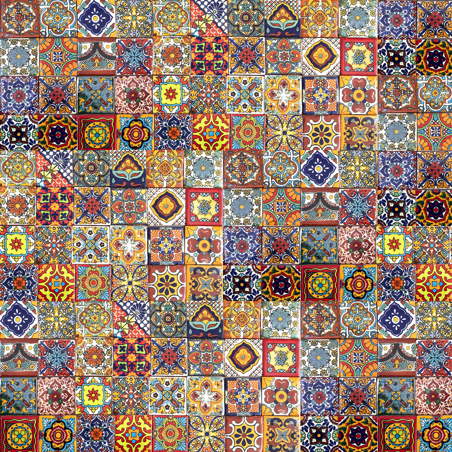 Caliente azulejos de mosaico de cerámica mexicana 5 x 5 cm - 120 azulejos decorativos mexicanos para baño, ducha