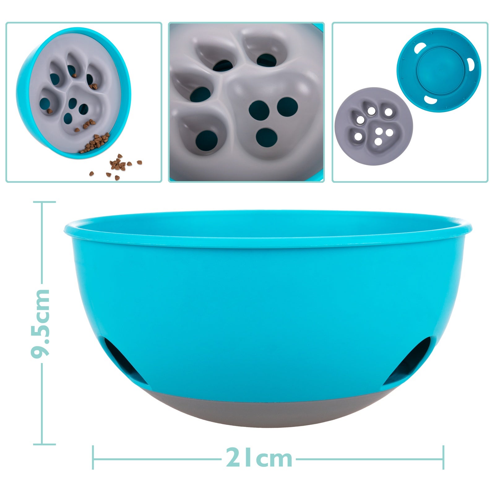 Distributore di cibo per animali con fori per animali domestici - 2