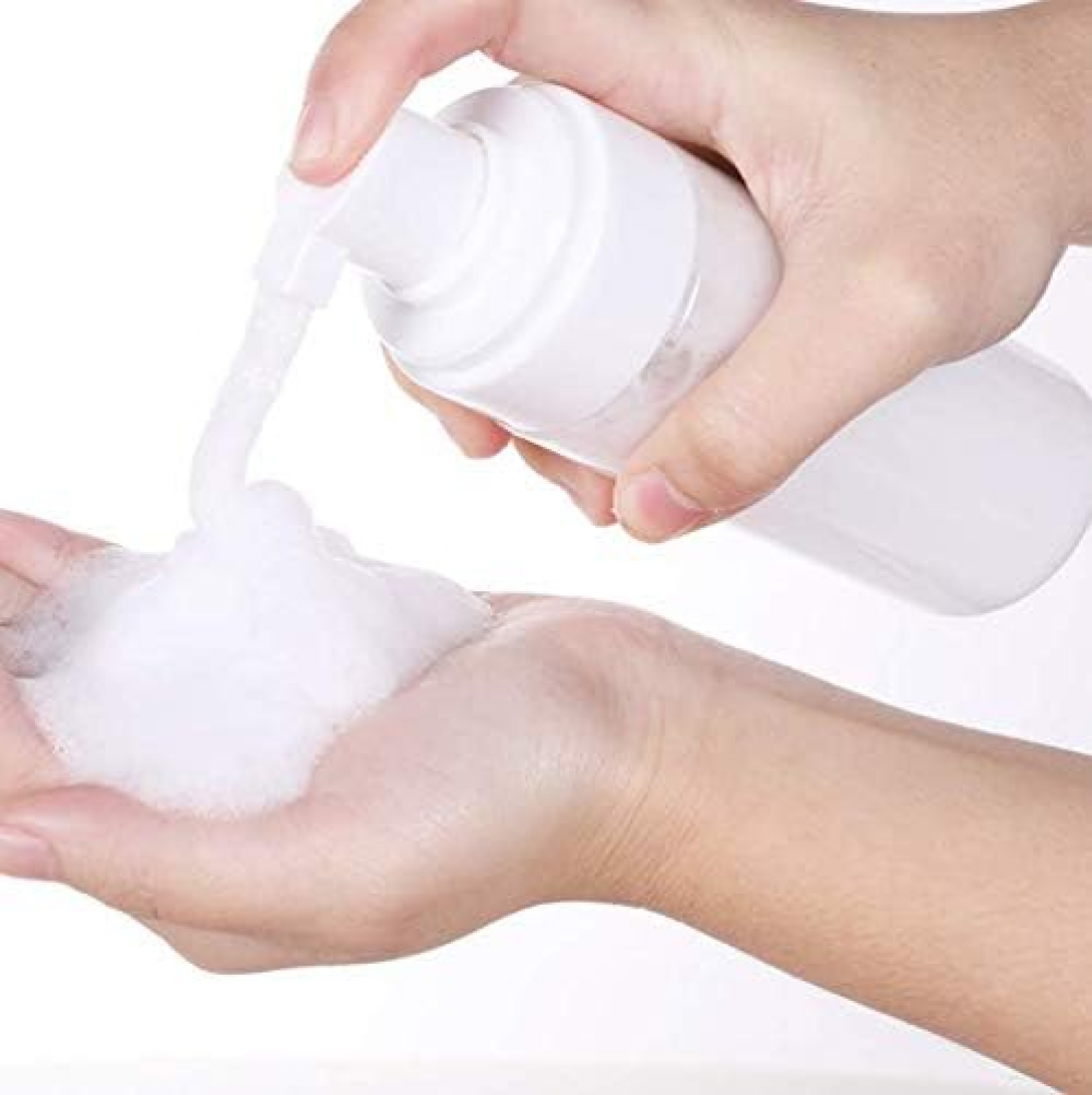 Lot de 2 distributeurs de mousse vides en plastique - Bouteilles de savon de voyage pour nettoyant du visage(transparent, 100 ml) - 2