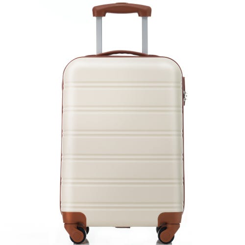 HAUPTSTADTKOFFER Tegel – Valise Pilote Trolley Rigide 38 Cm 32L ABS Marron Foncé, Compartiment PC + TSA, Idéal Business & Voyage