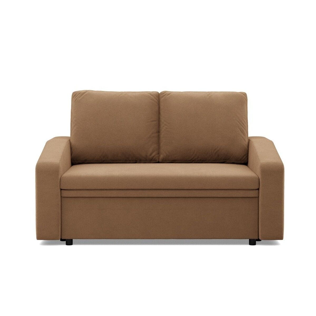 Sofa z funkcją spania, BLOM, Mikrofaza, 148x87x90 cm, cappuccino | TYLETEGOTU
