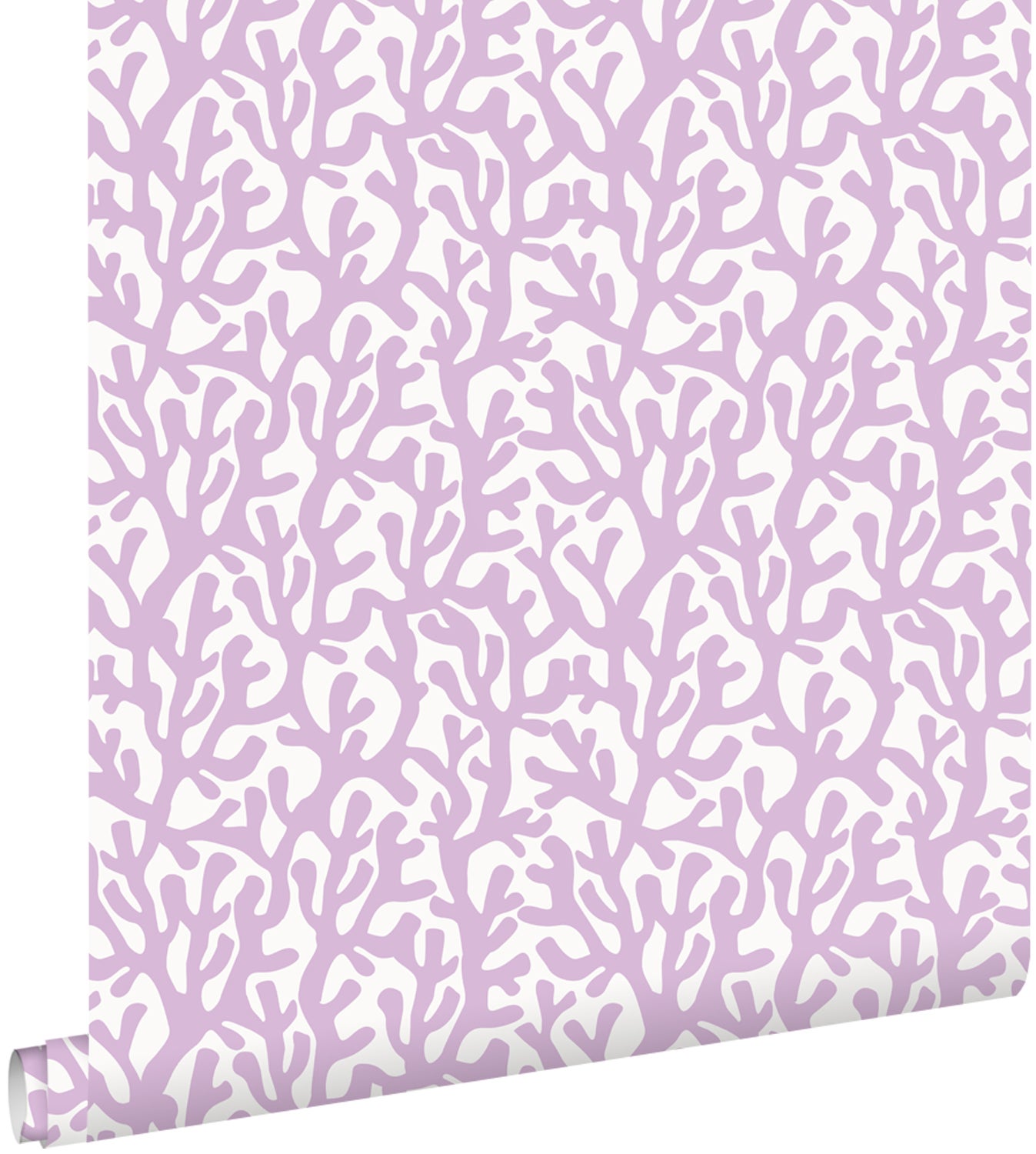 Tapeta koral fioletowymIbiałym - 50 x 900 cm - ESTAHOME