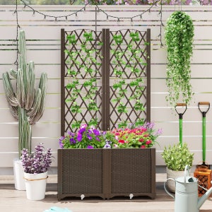 Jardinera Blanca Jardineras De Madera De Pino 50x50x50cm