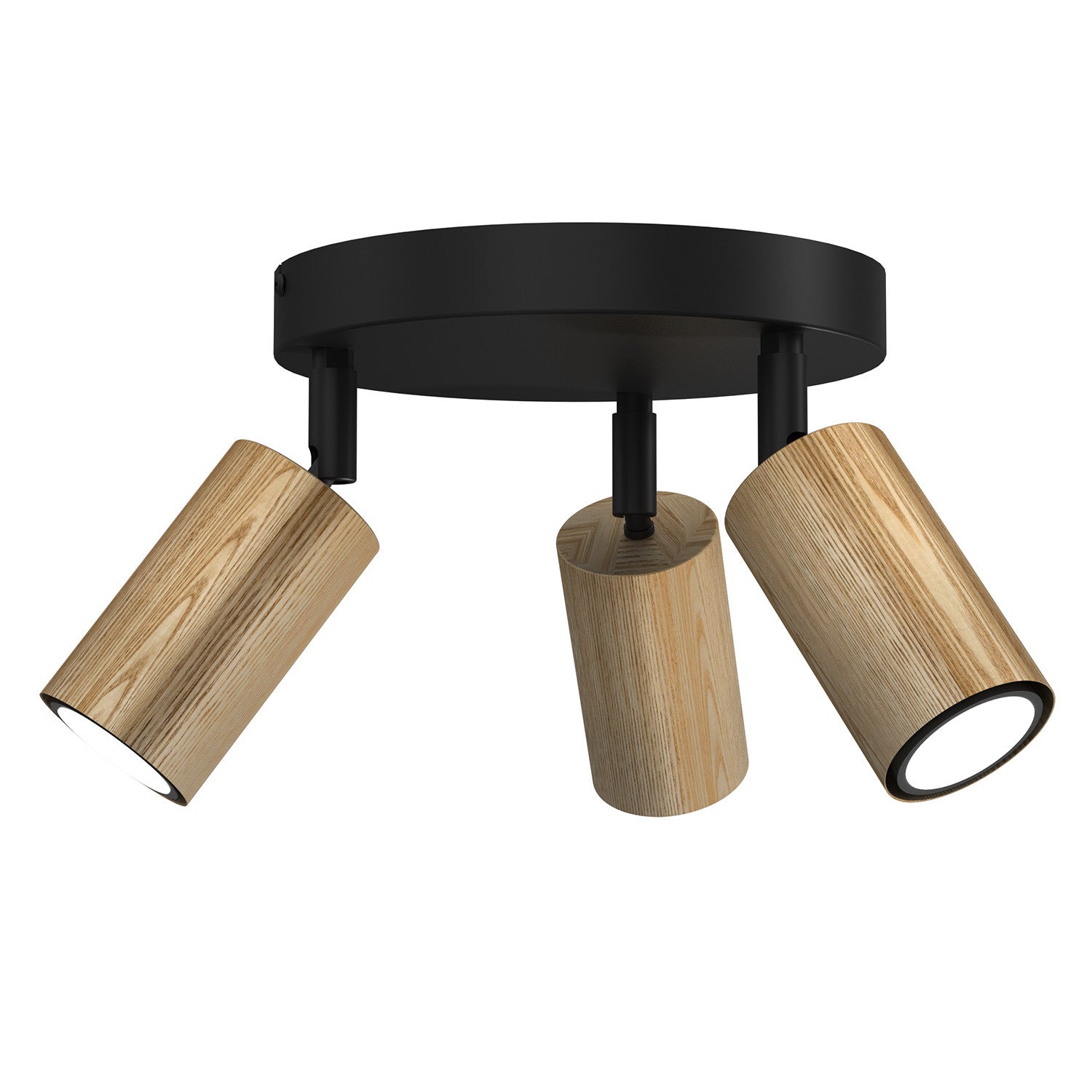 Lampa sufitowa wisząca Nisse jasne drewno-czarna 3xGU10x8W wym: 18 x 22 x 22 cm metal Luminex