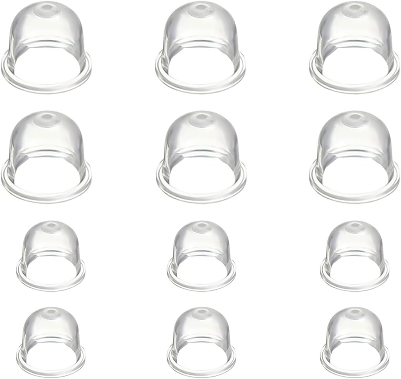 Zestaw 12 miseczek gaźnika (19 mm i 22 mm), pompa zalewowa paliwa, wtryskiwacz benzyny (przezroczysty)