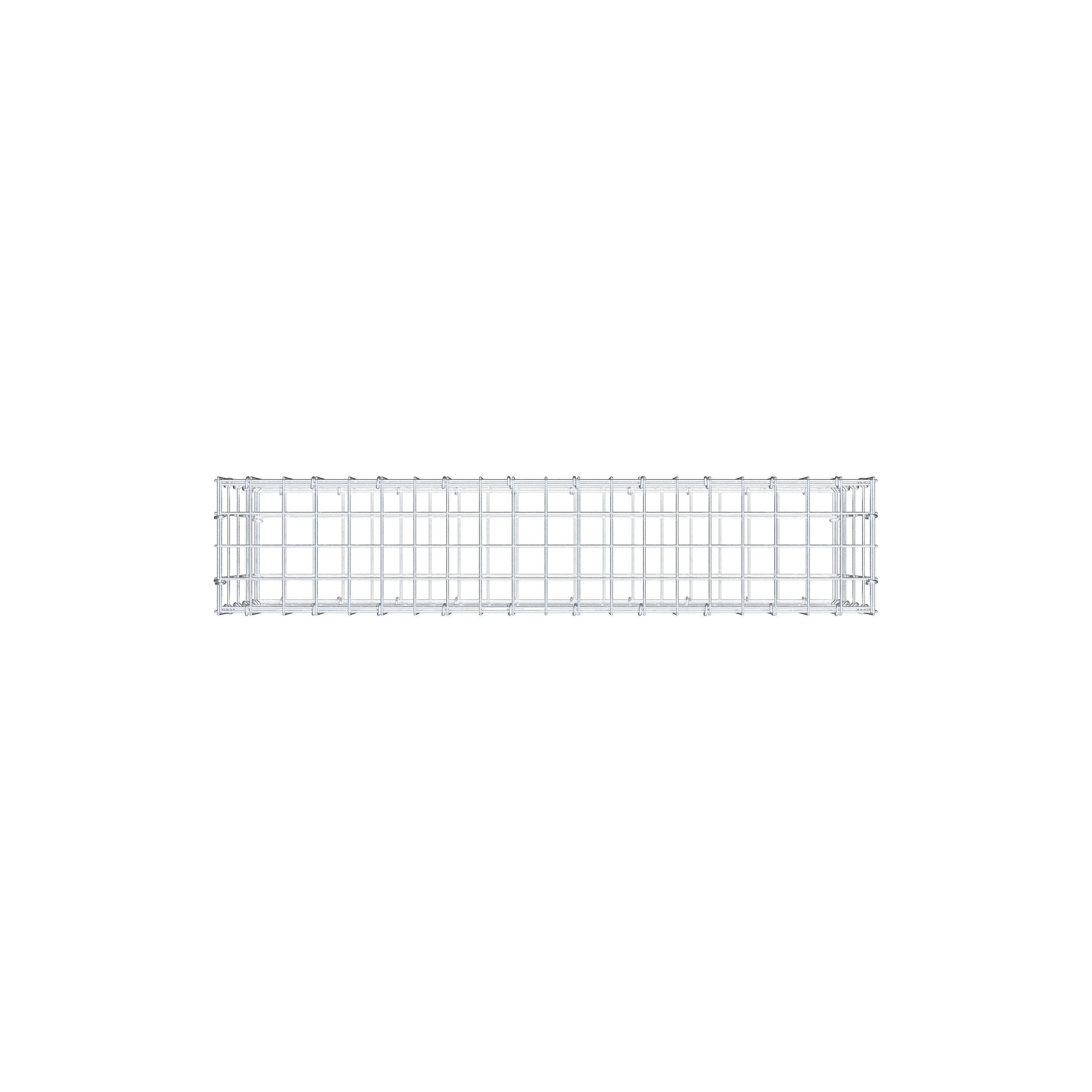 Gavión de acero galvanizado 100x40x20cm (LxAxP), malla 5 x 10cm, Anillo en C, jaula metálica para muro o jardín - 9
