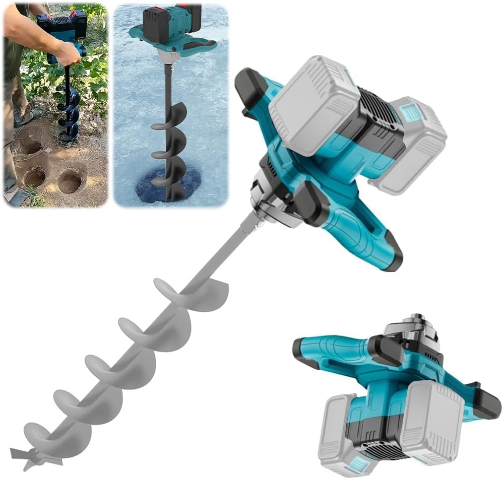 Tarière Sans Fil Makita 18V Moteur Sans Balais 1200W - Diamètre 350mm Pour Jardin Clôture Et Mortier