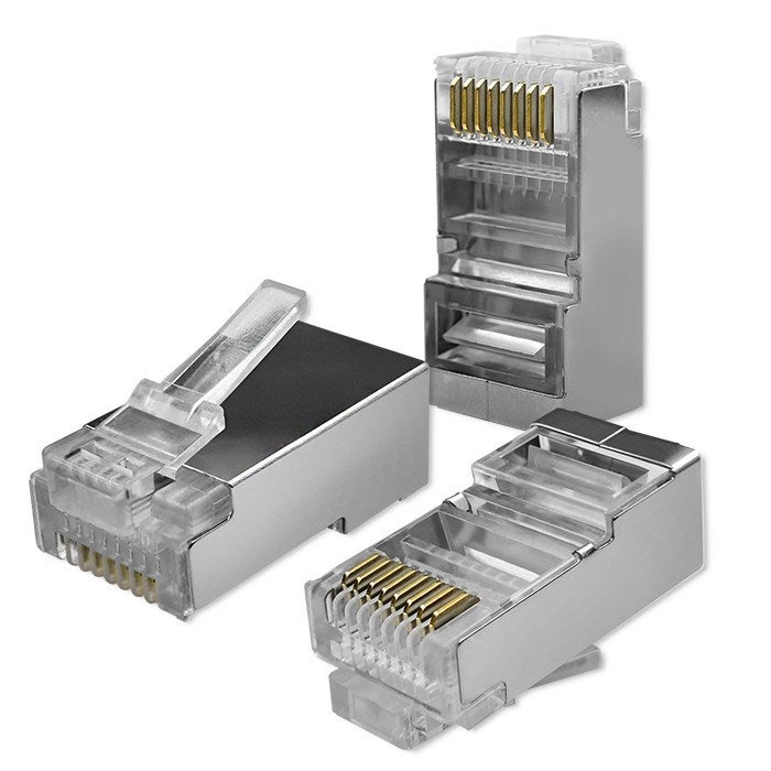 Connecteur modulaire RJ45 Qoltec 54554 | CAT5e | FTP | Contacts plaqués ...