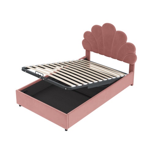 Letto Imbottito Per Bambini, Letto Singolo, Letto A Slitta Con Motivo Cosmico 90 X 200 Cm Per Maschietti E Femminucce Velluto Senza Materasso 86187244