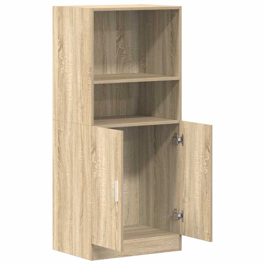 Armoire De Cuisine Chêne Sonoma - Buffet Rangement 38x41,5x131,5 Cm - Bois Ingénierie Robuste & Élégant