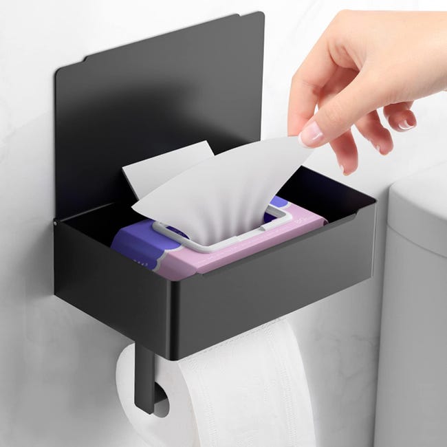 Portarotolo Carta Cucina Autoportante Nero - Base Antiscivolo, Design Moderno, Per Tavolo O Piano - Foto 5