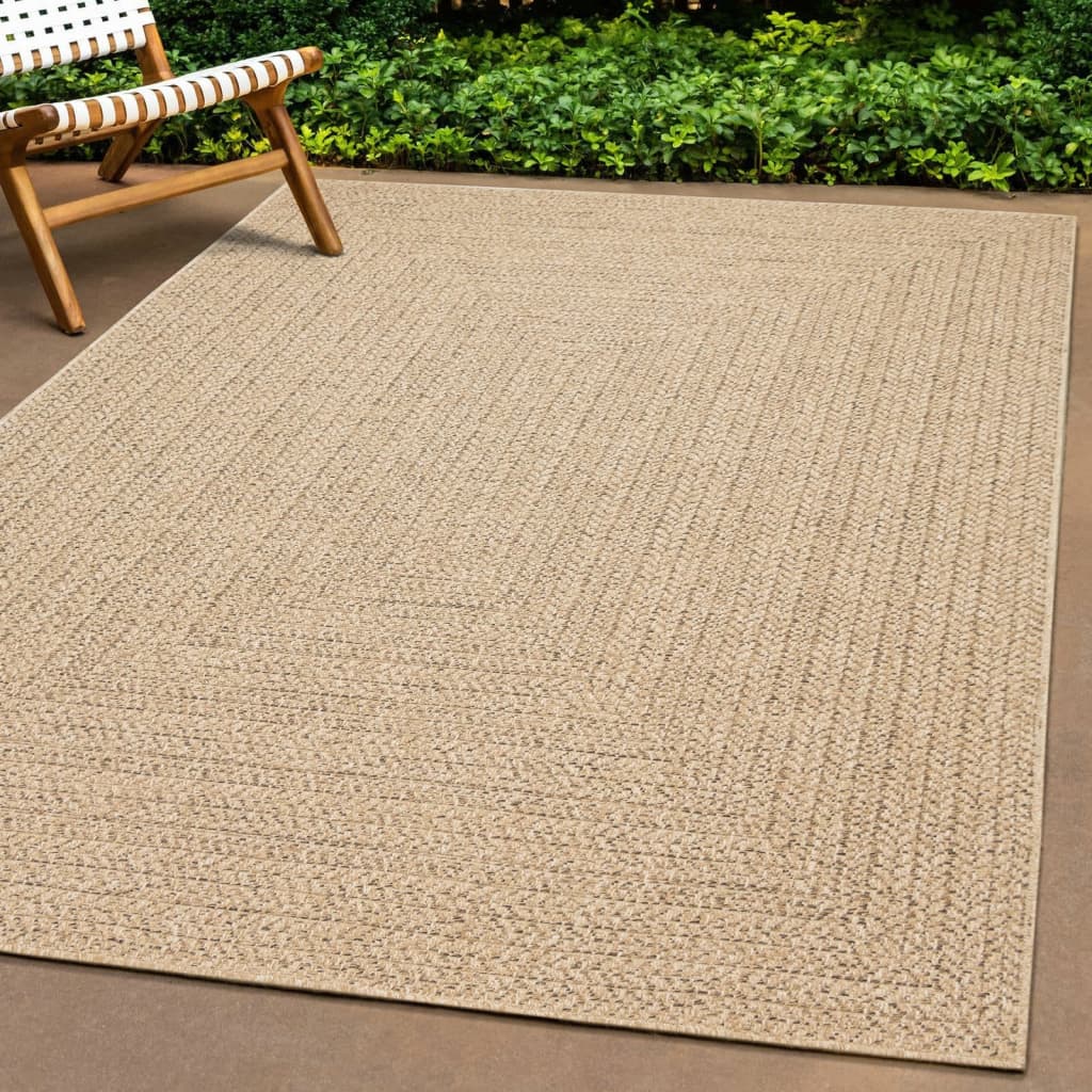 Alfombra zizur 120x120 cm aspecto yute interior y exterior