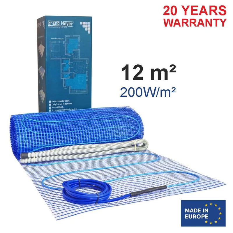 Mata grzewcza 12 m², 200 W/m², 2400 W, Grand Meyer