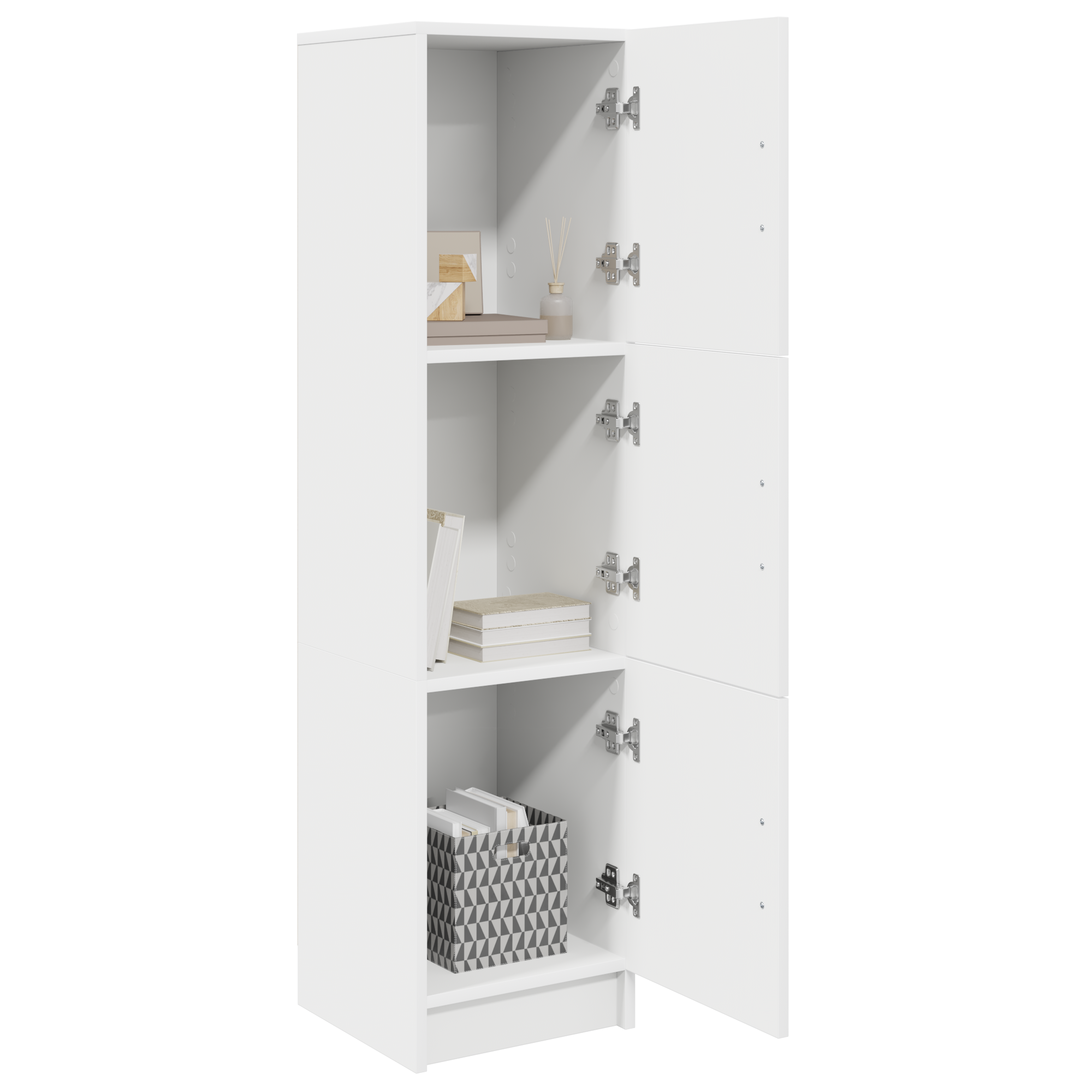 Buffet，Meuble de Rangement，Bahut blanc Blanc Bois MDF Moyen Buffet，Meuble de Rangement，Bahut blanc Rectangulaire CFW688369 - 3