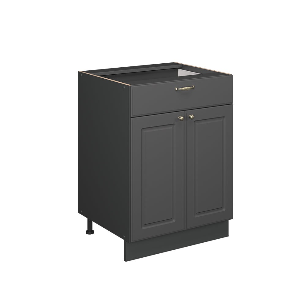 Vicco Szafka dolna do kuchni Fame-Line, Anthrazit-Gold Landhaus, 60 cm z szufladą, BP Dąb