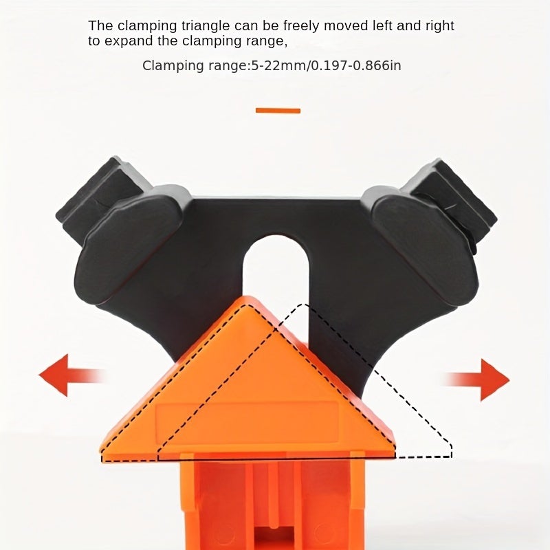 Morsetti ad angolo retto di precisione da 4 pezzi per lavorazione del legno - Fissaggi angolari per giunzioni precise, facile montaggio e incollaggio - 9