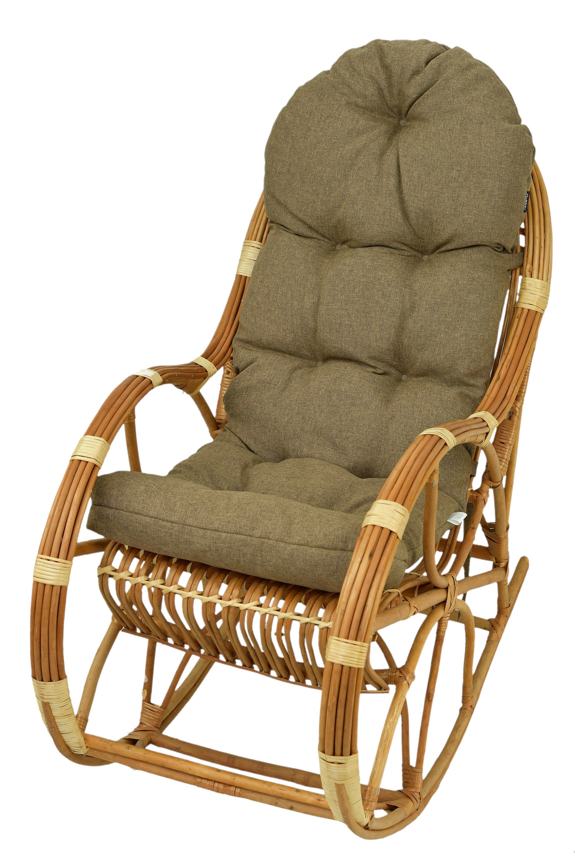 Poduszka na fotel bujany rattanowy AMPO brązowy melanż 1 szt.