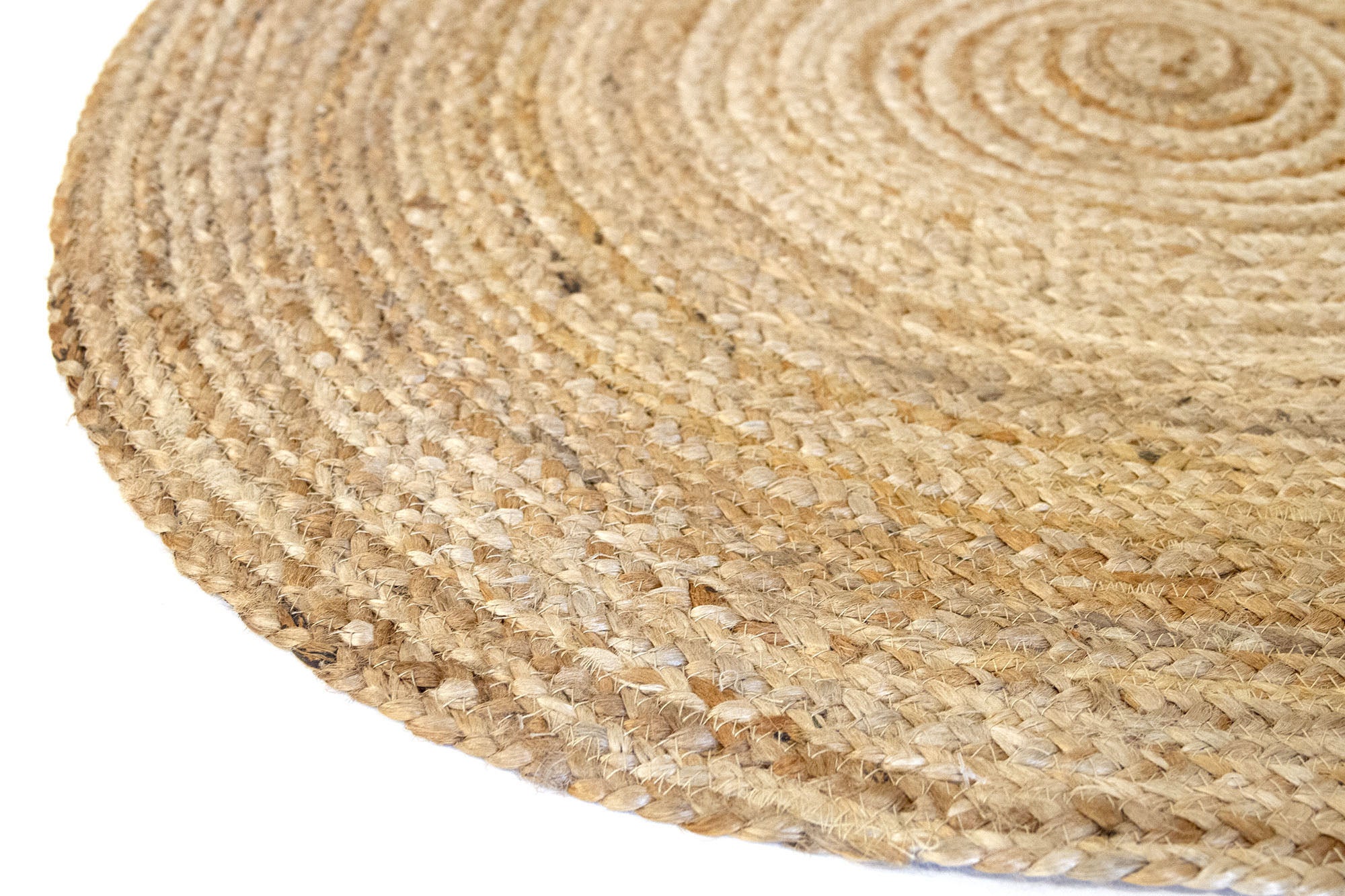 Hamid - Lot de tapis ronds en jute naturel ALHAMBRA 100x100cm - Tapis pour salon, chambre et salle familiale - 5