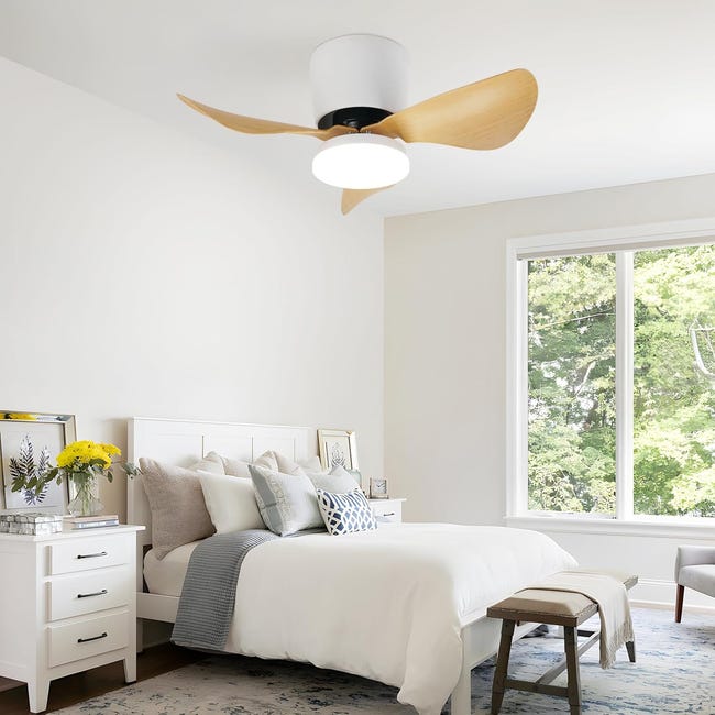Ventilatore Da Soffitto Con Luce LED E Telecomando - 60W, Dimmerabile, 6 Velocità Per Camera Da Letto O Soggiorno - Foto 7