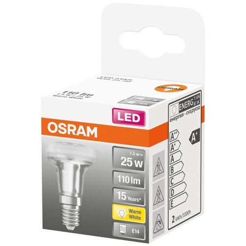 OSRAM LED ampoule à réflecteur R39 1,5W E14 250lm 2.700K 36° dim