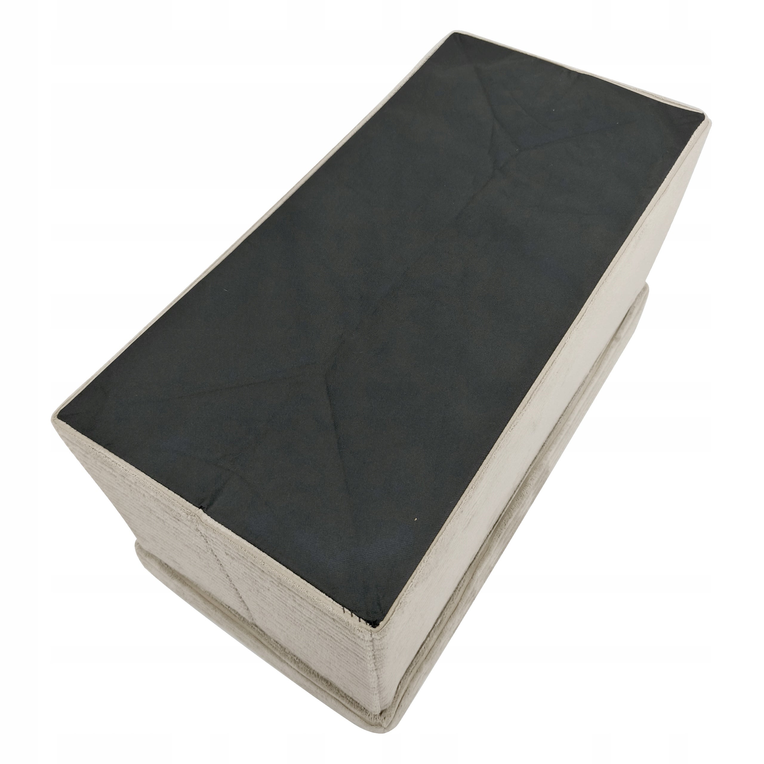 Pufa ze schowkiem siedzisko tapicerowana otwierana elegancka Lampas duo taupe - 7