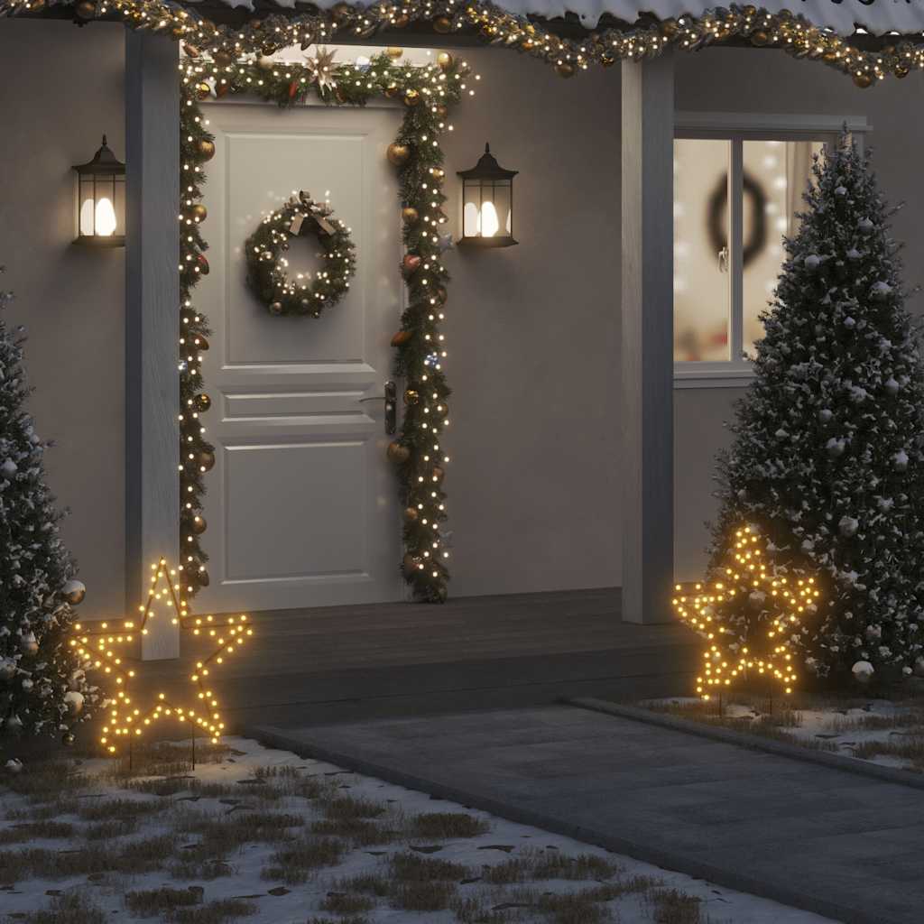 Świąteczna gwiazda na szpikulcach, 80 LED, 60 cm vidaXL
