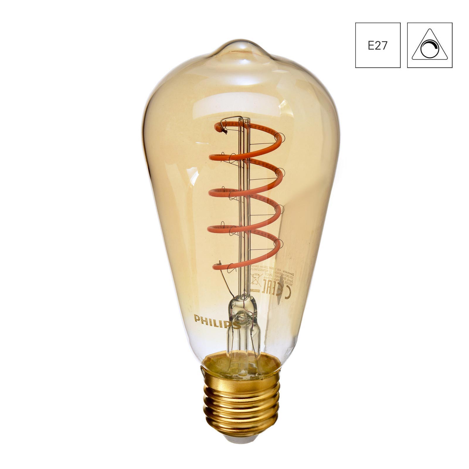 Master Value E27 ściemnialna żarówka dekoracyjna LED 4W w złotym szkle 1800K do pubów, barów, tawern 230V
